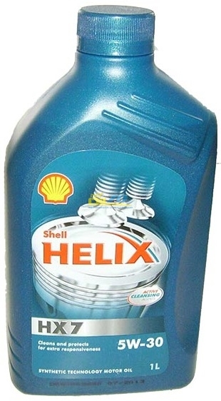 Масло моторное синтетическое - SHELL HELIX HX7 5W30 1л